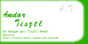 andor tisztl business card
